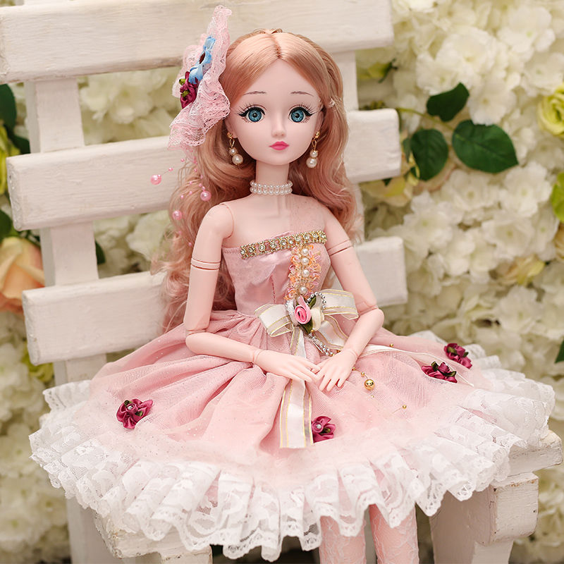 60cm beautiful girl doll with blue eyes and princess design