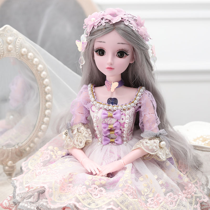 60cm beautiful girl doll with blue eyes and princess design
