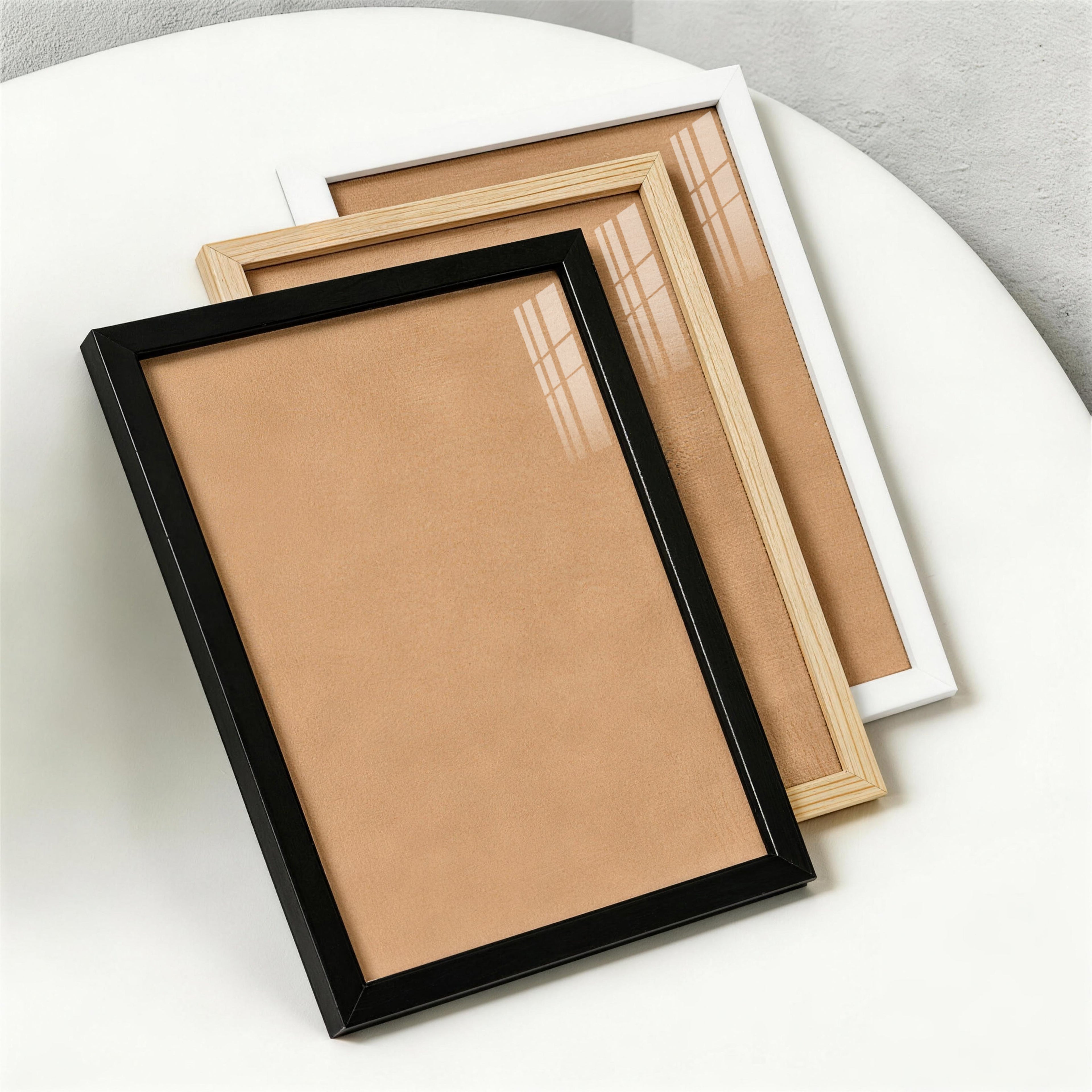 Black and white wood grain photo frame for wall hanging photos, certificates, and canvas art