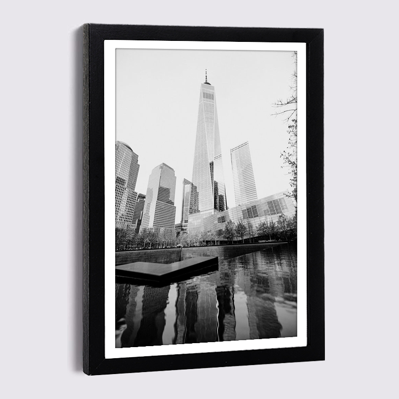 Nordic black wooden photo frame for family photos and canvas wall art