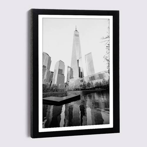 Nordic black wooden photo frame for family photos and canvas wall art