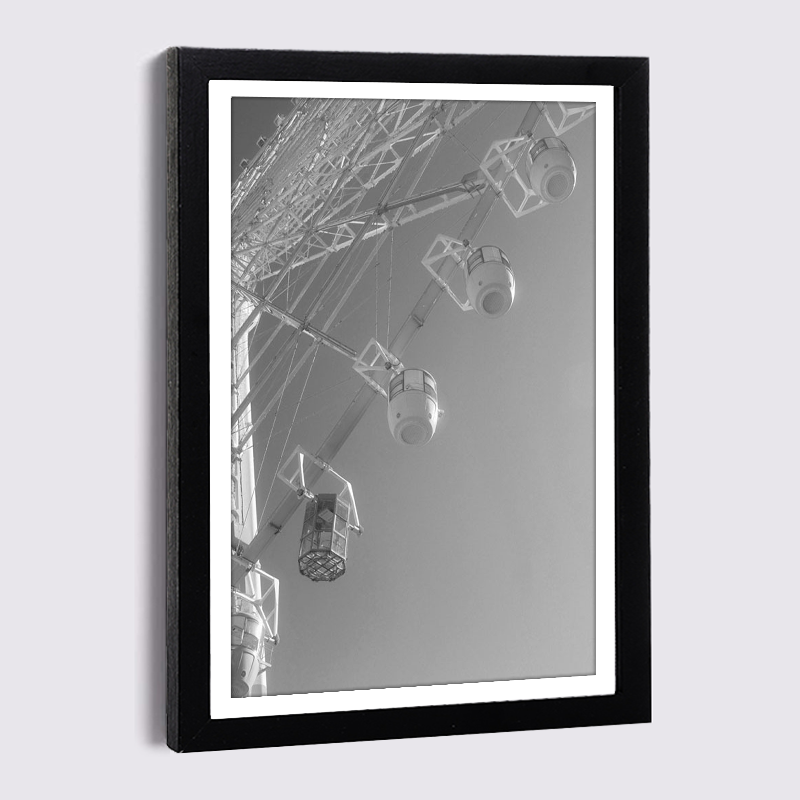Nordic black wooden photo frame for family photos and canvas wall art