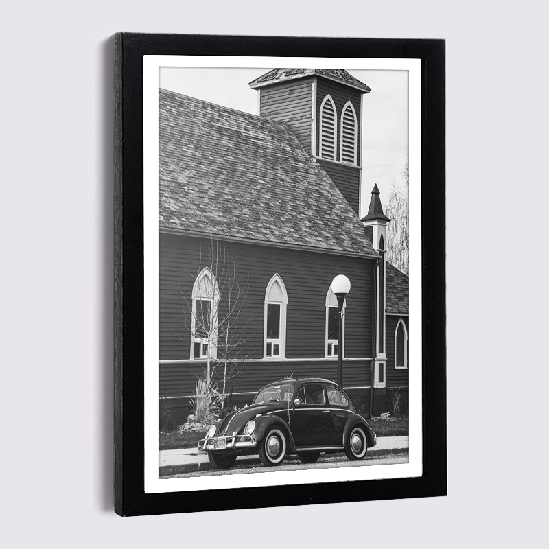 Nordic black wooden photo frame for family photos and canvas wall art