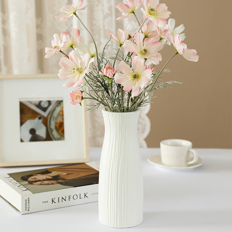 silver willow plastic flower vase for hydroponic plants and home decoration